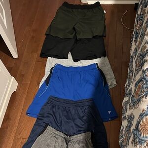 Kids Athletic Shorts Set - Black, Blue, Gray, Green lot